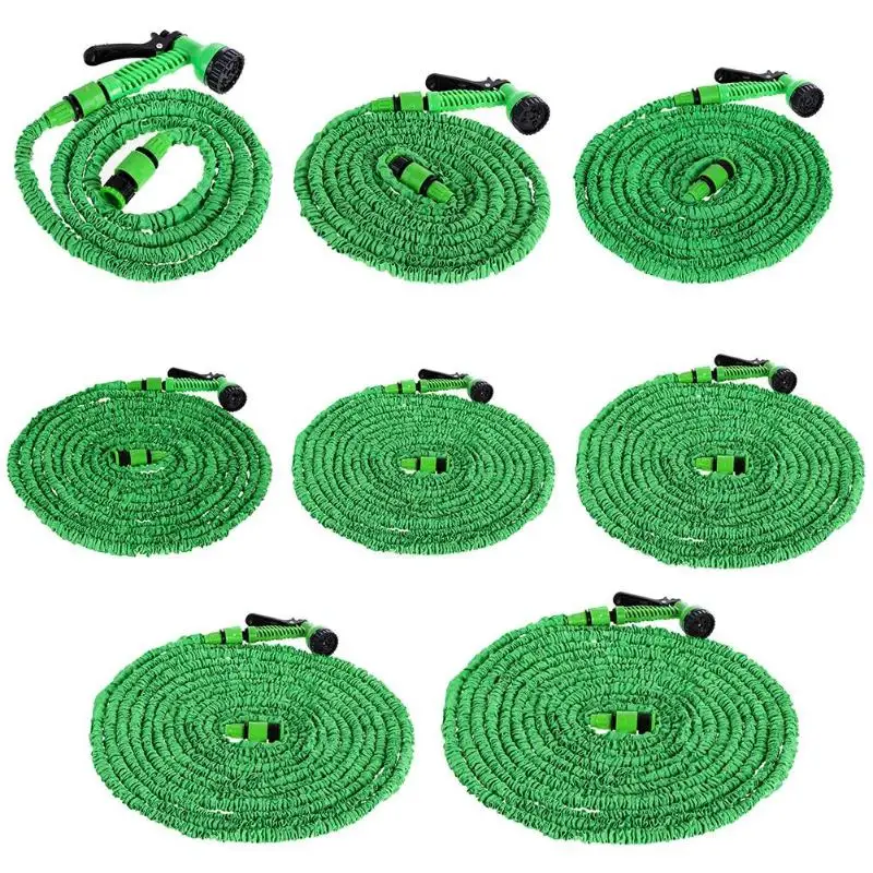 

25/50/75/100/120/150FT Car Cleaning Washer Spray Water Gun Expandable Flexible Water Hoses Pipe Garden Watering Sprayer Dropship