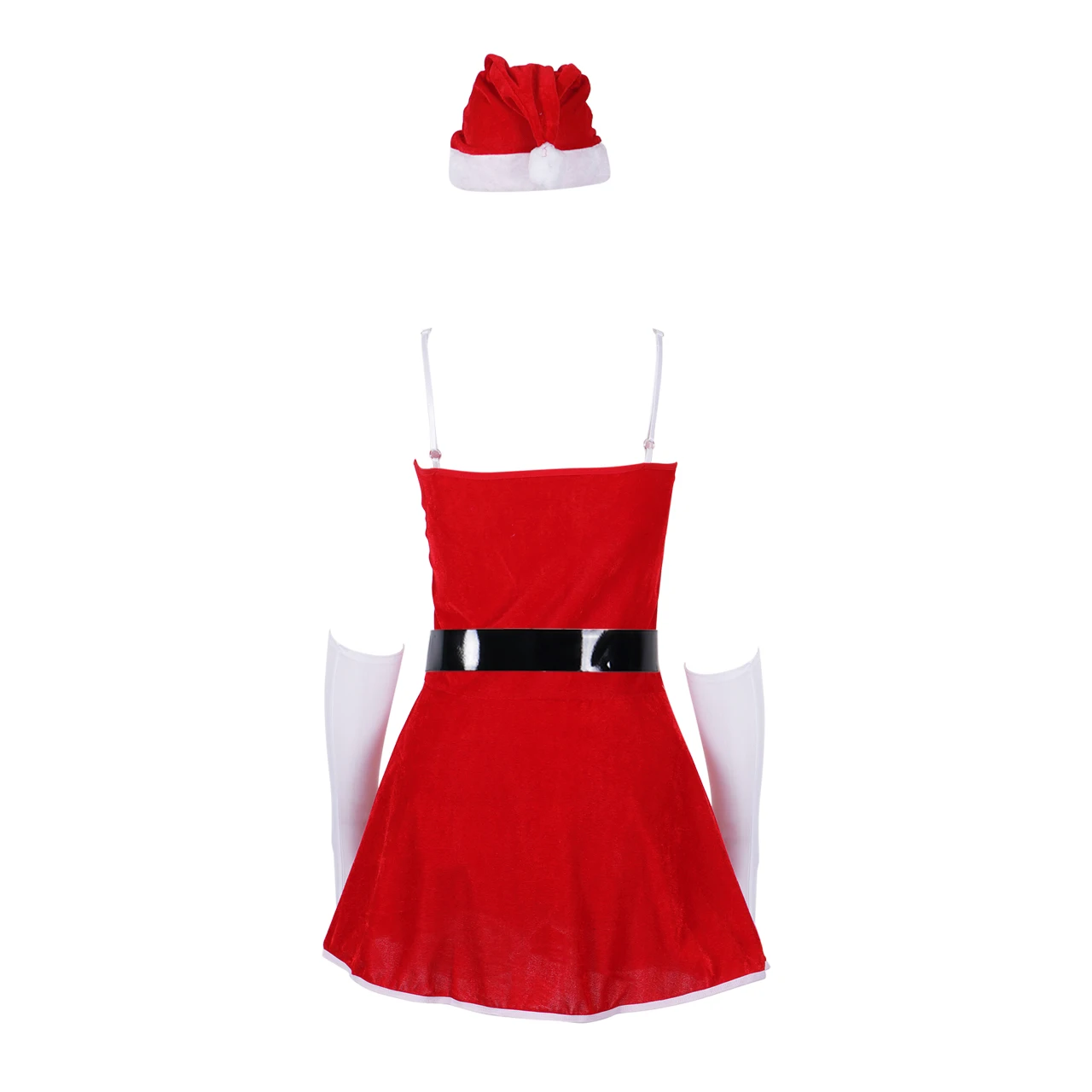 Сексуальная Женская праздничная одежда Комплект Санта-шляпа перчатки без