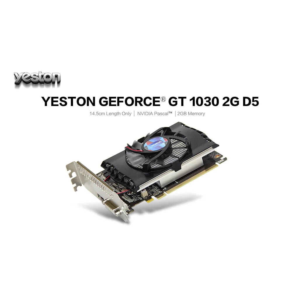 Yeston Geforce Gt 1030 2 ГБ Gddr5 видеокарты Nvidia Pci Express 3 0 настольный компьютер ПК видеоигровая