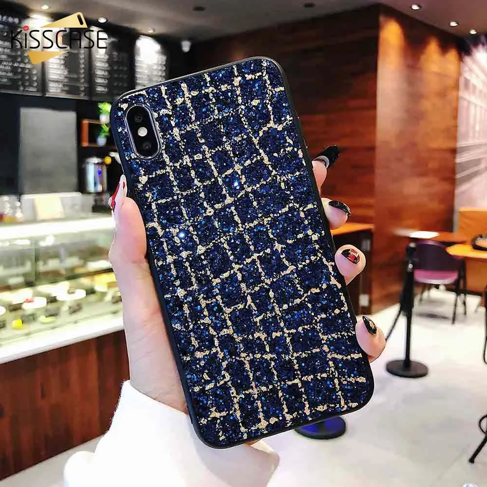 KISSCASE Блестящий сетчатый чехол для Samsung Note 8 9 Galaxy A6 A8 Plus A9 2018 J3 J5 J7 2016 A3 A5 A7 2017 S8 S9