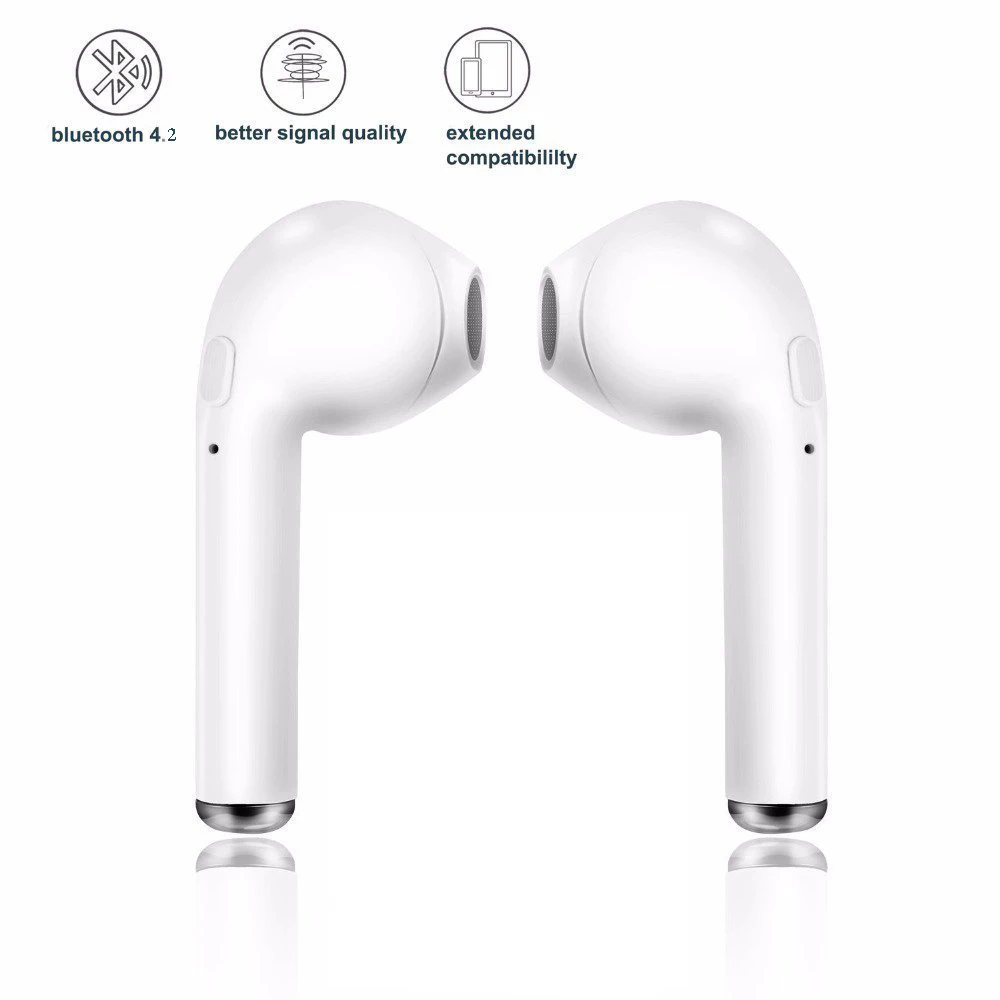 GeoFox i7 i7s TWS Wireless Bluetooth Earphones In-Ear Music Earbuds Set Stereo Headset for iphone X 6 7 8 Samsung Xiaomi | Электроника