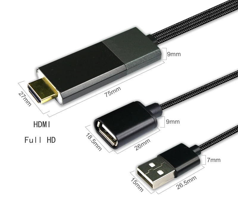 Hdmi кабель для Ios phone 8X7 6S Plus pad Tv Android к адаптеру Full Hd 1080P Usb конвертер Кабель Hdmi|Кабели