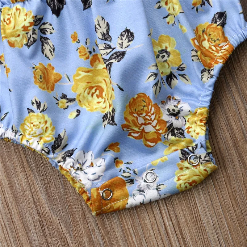 2019 детская одежда на возраст от 0 до 18 месяцев боди с цветочным рисунком для