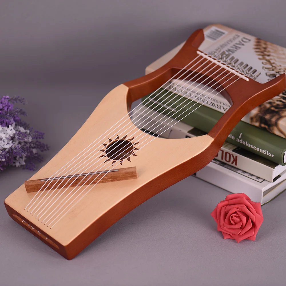 WH01 10 String деревянный лир арфа нейлоновые струны палисандр Topboard резиновый щиток