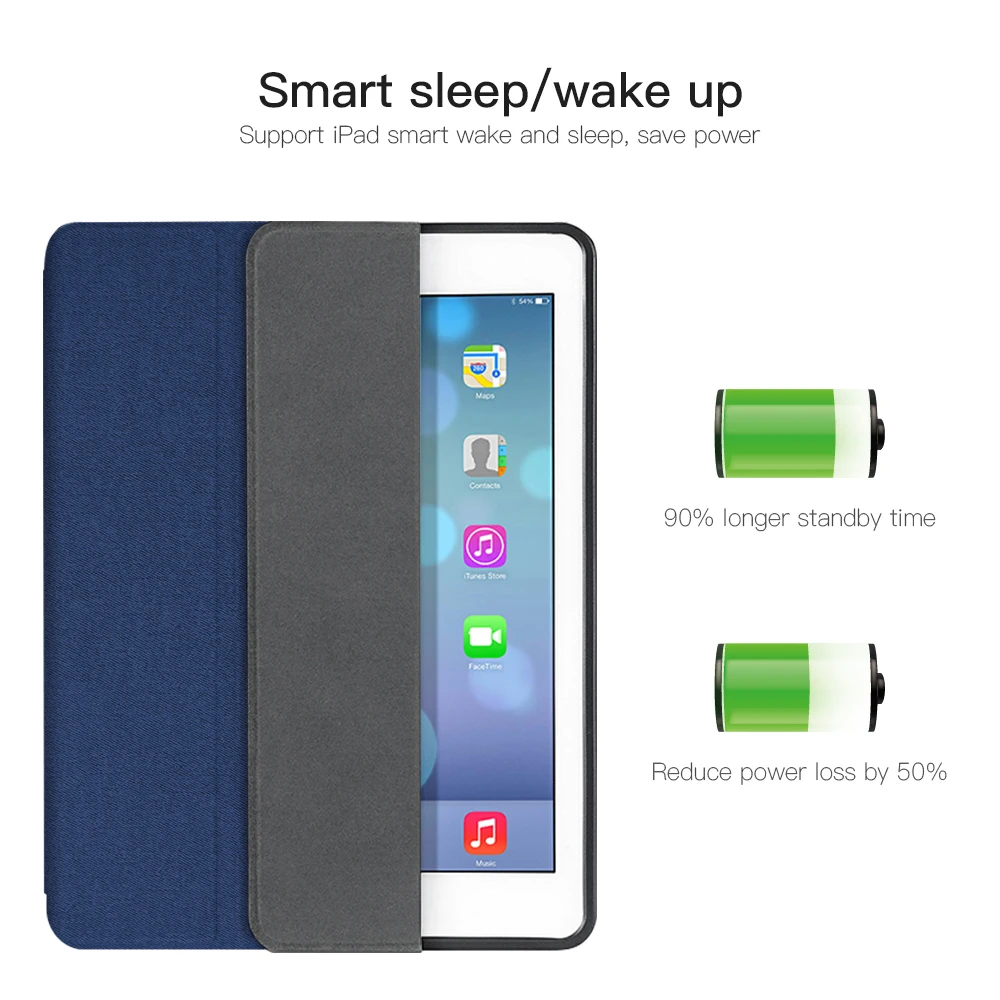 Original Soft TPU Case For iPad Pro 2017 10.5 Back Pencil Holder Trifold Stand with Auto Sleep/Wake Cover for Apple Tablets | Компьютеры и