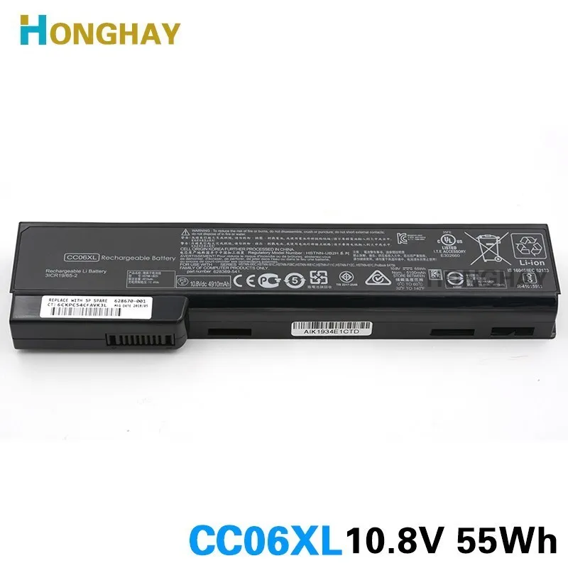 HONGHAY CC06XL ноутбука Батарея для hp 8460 w p 8560 6360b 6460b 6560b 6465b 6565b 6475b 6570 CC06 CC09 628670 001 HSTNN