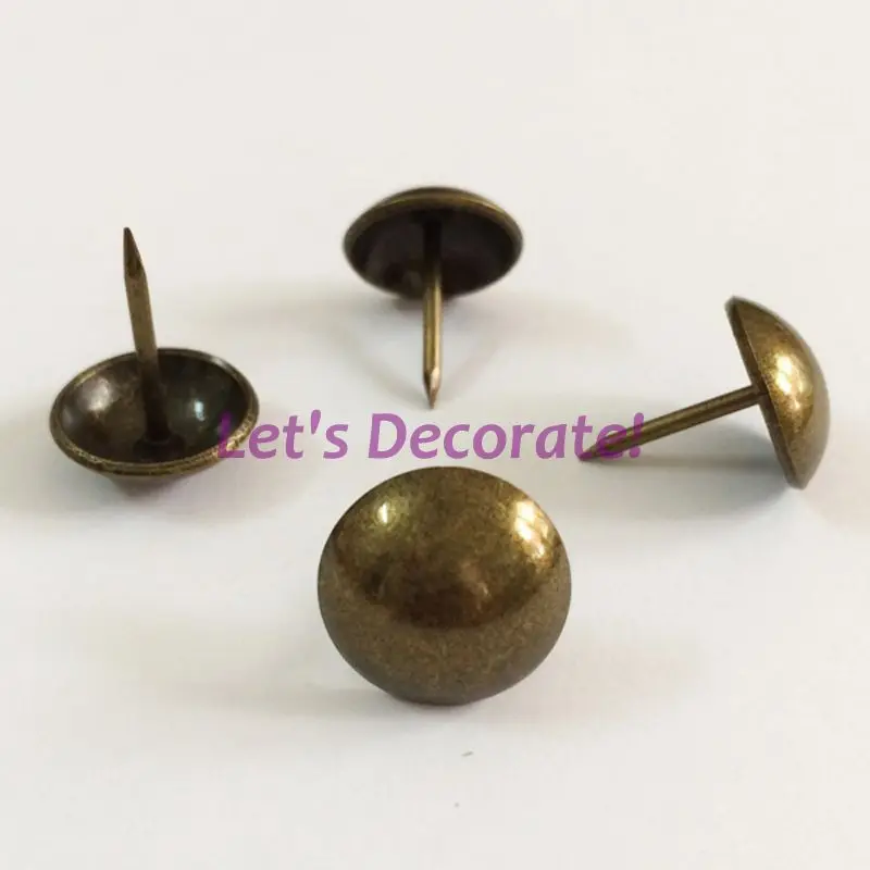 Sofa Tacks 10 000pcs a lot 19mm Brass Plated Home or Garden Decorative Tack Hobnail Upholstery Nail | Обустройство дома