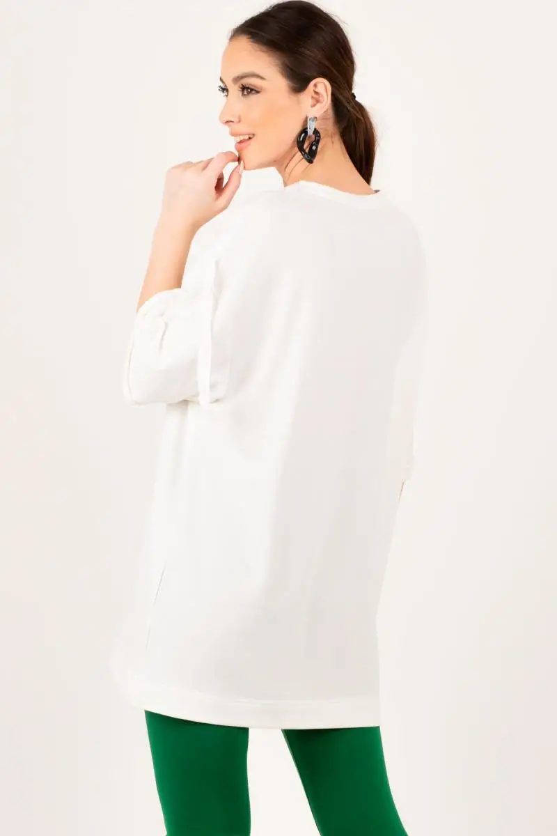 Harmonica Women Raw White Elephant Aplikeli Dress ARM-19Y042002 |