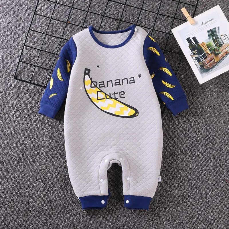 Isa Kids 0-12M newborn rompers jumpsuit overalls warm winter clothes Unisex baby girls boy cotton romper christmas costume | Детская
