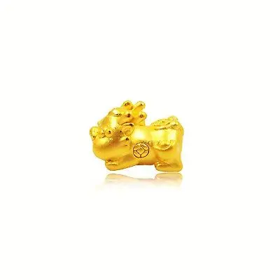 Лучший подарок 999 желтое золото 24 К Женская 3D подвеска Pixiu Baby Bead 0 5 6 г|Ювелирные