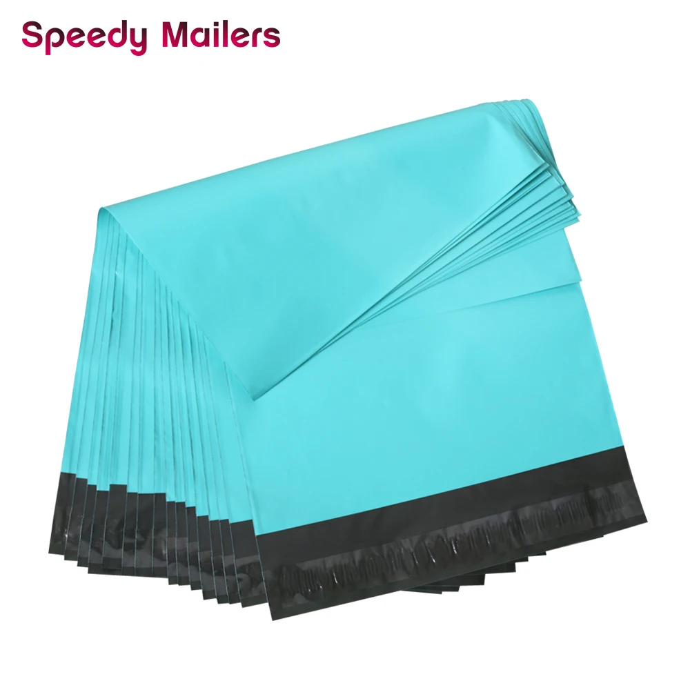 Speedy Mailers 10x13 дюймов красочные поли Mailer Teal Зеленый само печать пластиковая