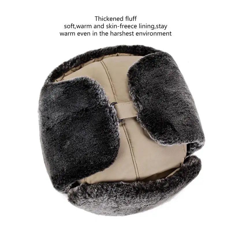 Унисекс теплые Earflap бомбардировщик Шапки шапки армейская шапка для Для мужчин