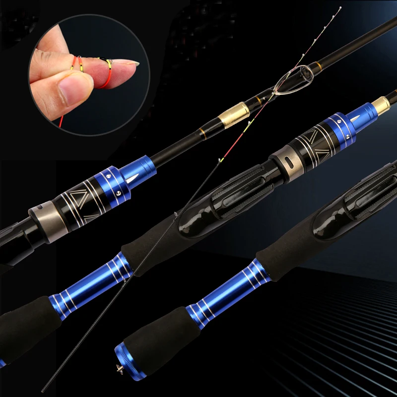 TAIHOSMGS 2 Sections Lightweight Raft Fishing Boat Titanium tip Fiberglass fishing Rod