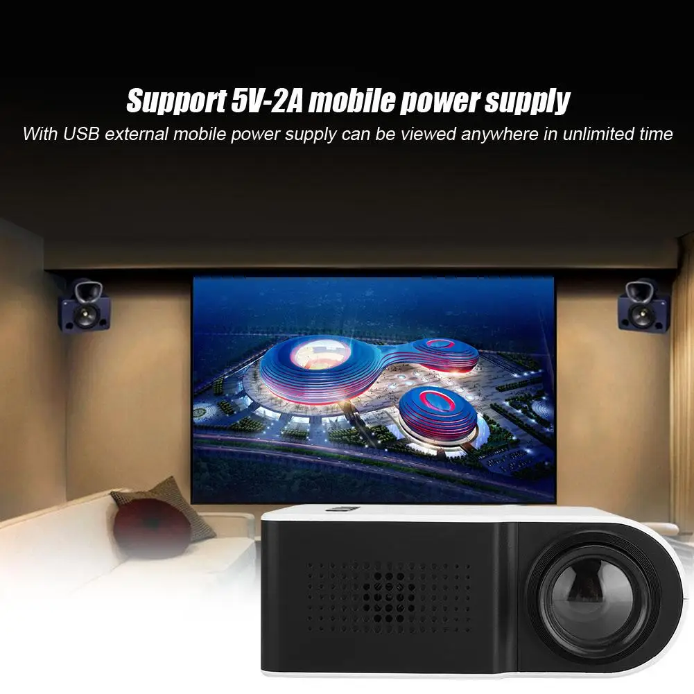 Мини HD 1080P TFT LCD умный проектор домашний медиаплеер HDMI кинотеатр с дистанционным