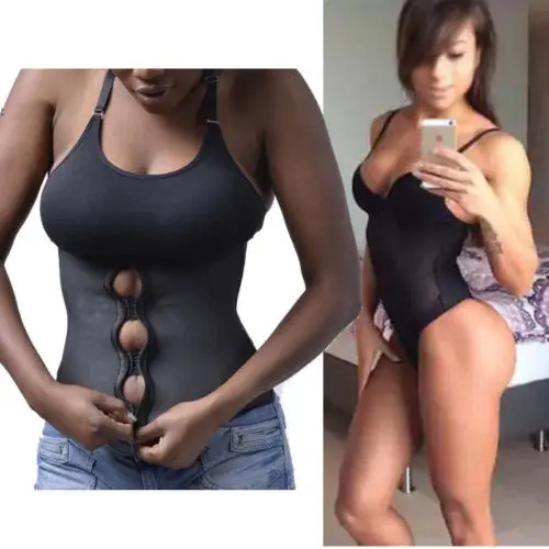 7 Steel Boned Sport Latex Waist Trainer Zipper Body Shaper Zip Cincher Corset Solid Convenient Shapers Tops | Женская одежда