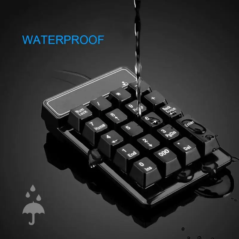 2019 новая мини USB Проводная 19 клавиатура и клавиши механические ощущения