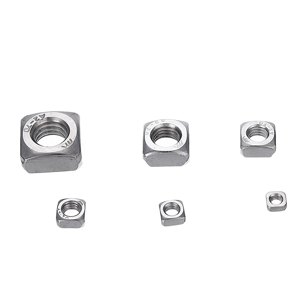 Suleve MXSN5 260 шт. M3/M4/M5/M6/M8/M10 квадратная гайка 304 нержавеющая сталь машина винтовые