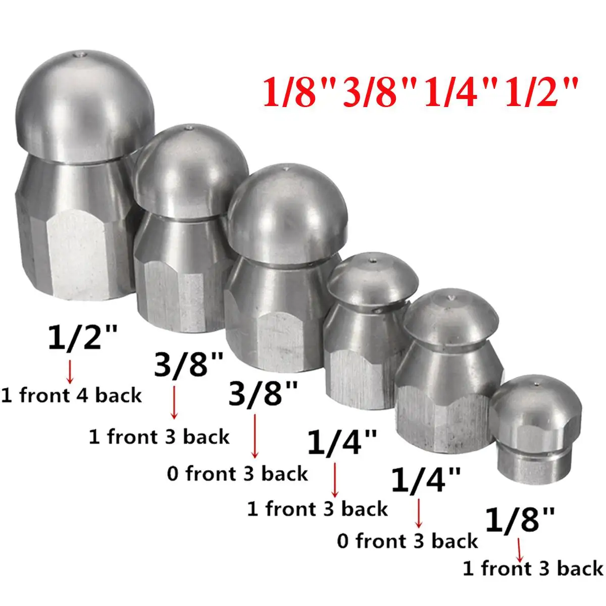 3/8 &quot1/8&quot 1/4 &quot1/2&quot Мойка под давлением сливной шланг сопло канализационная