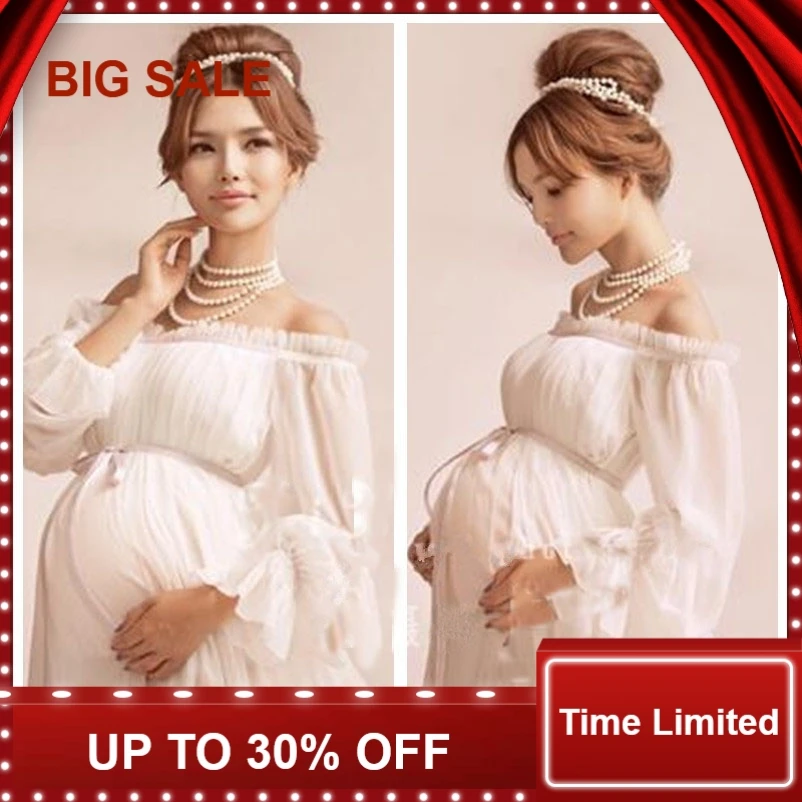 Белое кружевное платье для беременных реквизит фотосессии длинное женщин