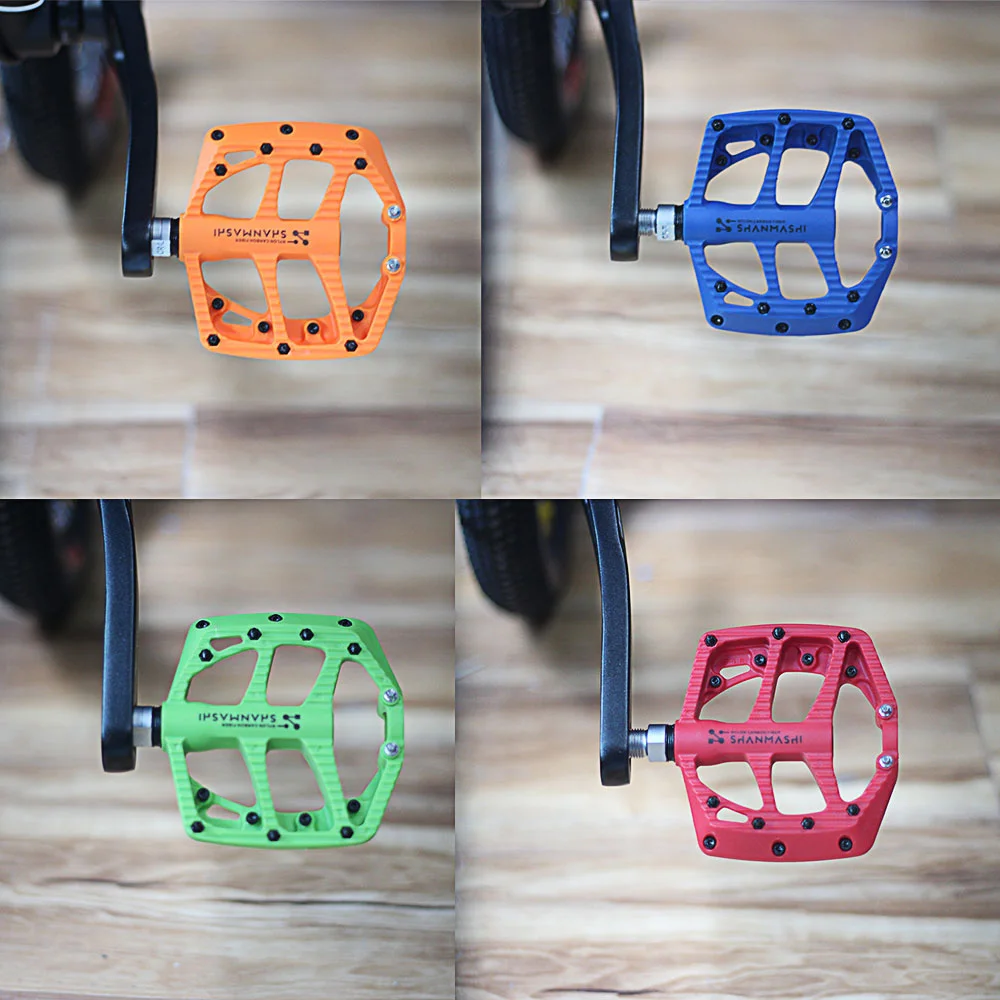 

BIKEIN High Quality 2 Bearing Light Pedal Bicycle Nylon Pedal 9 Nails Super Grip Safety And Reliable Bicycle Accessories