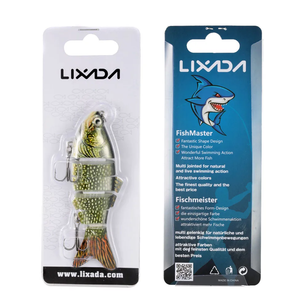 Реалистичная рыболовная приманка Lixada 6 секций 10 см/20 г кренкбейт жесткая