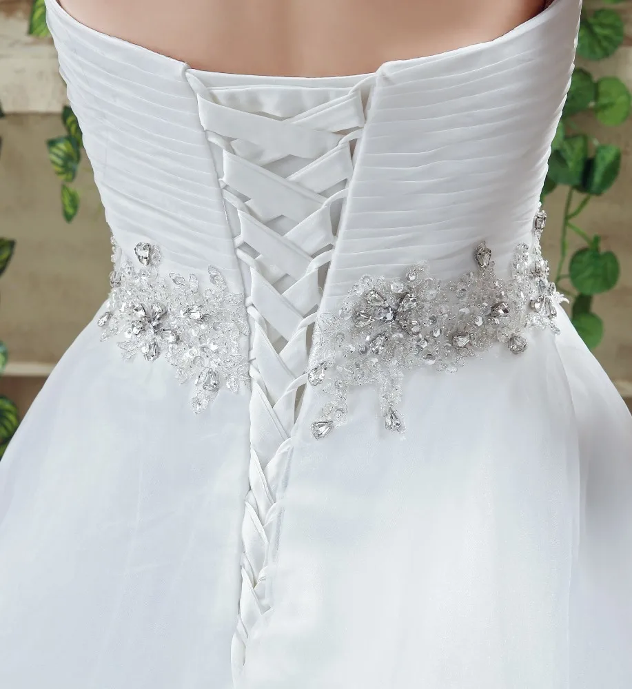 Vivian's Bridal 2018 простое свадебное платье без бретелек с рюшами и блестками