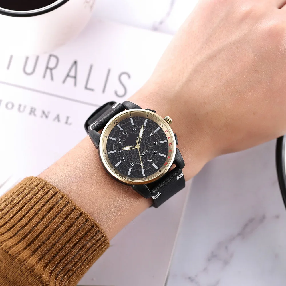 Модные мужские креативные деловые часы с большим циферблатом спортивные