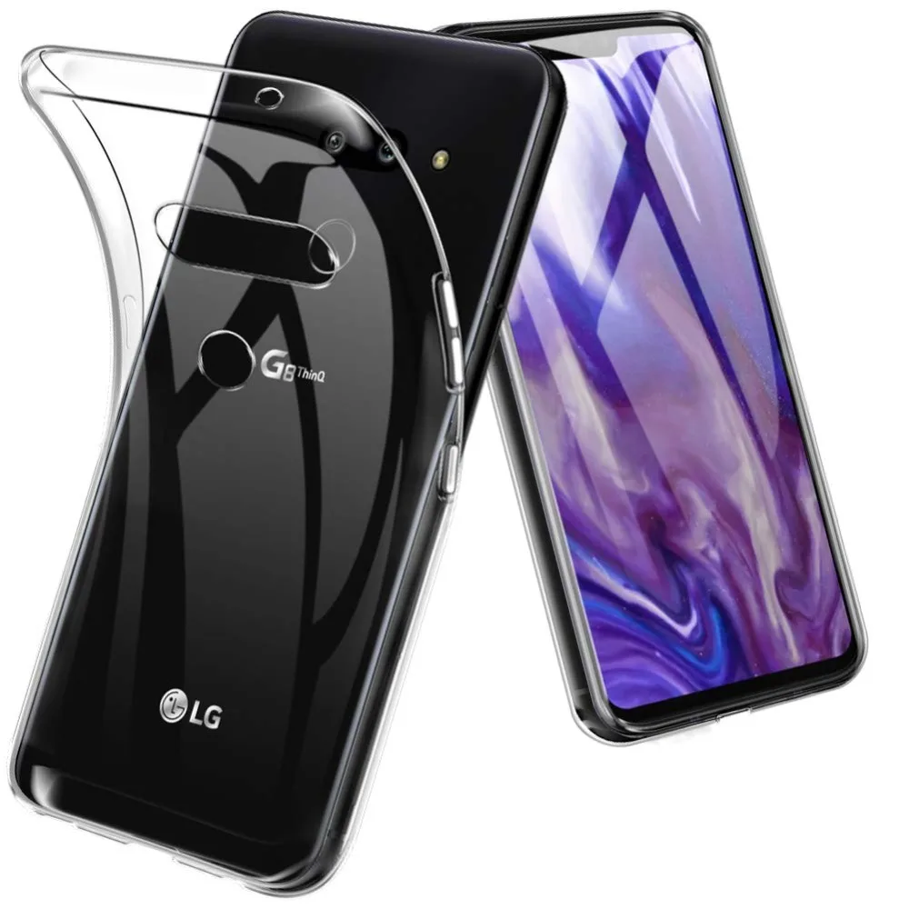 Для LG G8 ThinQ Мягкий ТПУ чехол с 2.5D 9H закаленное Полное покрытие стеклянная Защитная