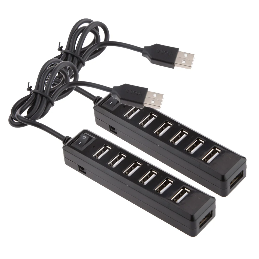 MagiDeal 2x Высокоскоростной 7 портовый USB концентратор 2 0 многоразветвитель
