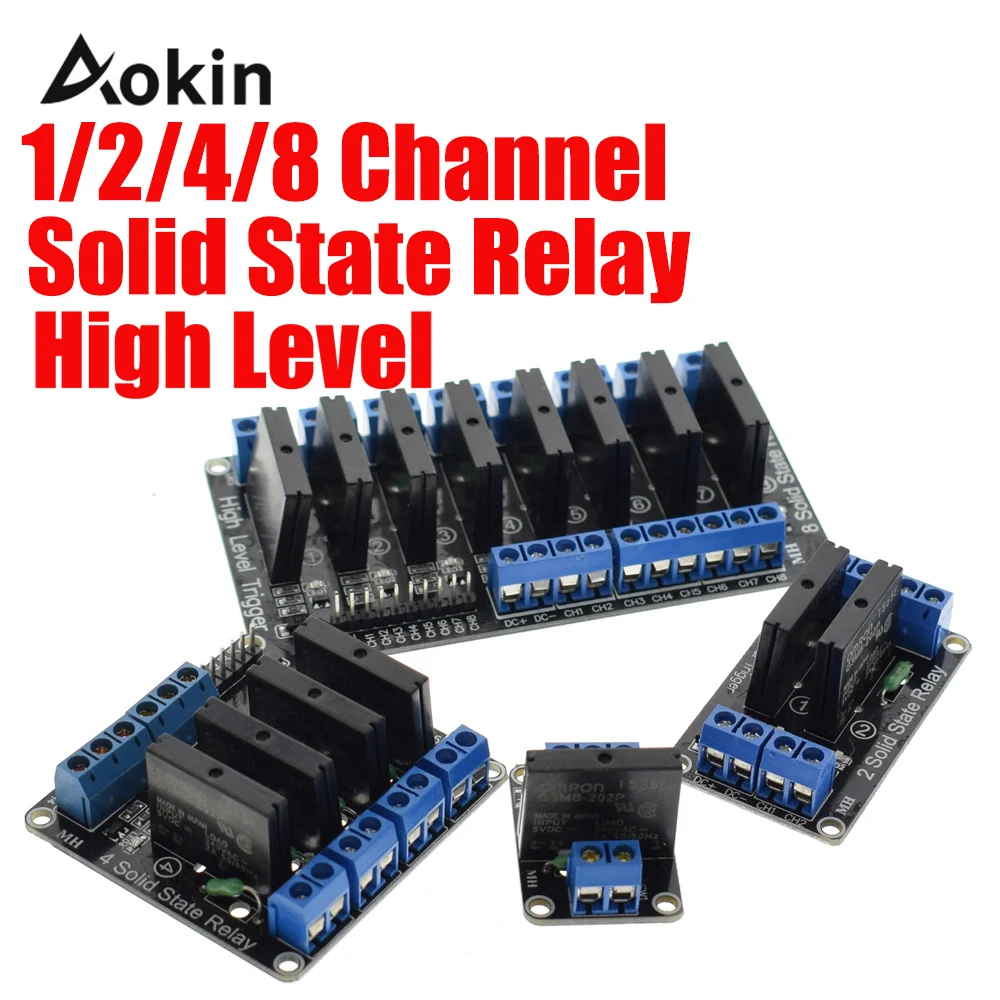 Твердотельное реле для Arduino 1/2/4/8 каналов стандартное постоянного тока