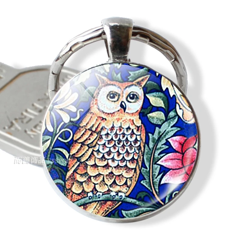 Ювелирные изделия в виде совы брелоки стеклянные цепочки с драгоценными камнями
