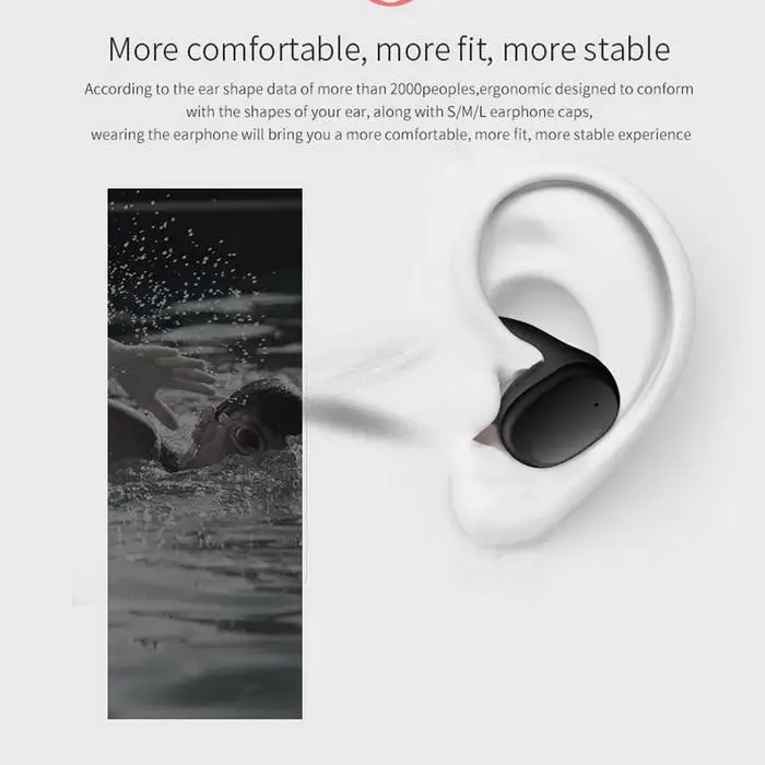 Binaural Мини Bluetooth беспроводные наушники стерео-вкладыши водонепроницаемые 2 5 часа