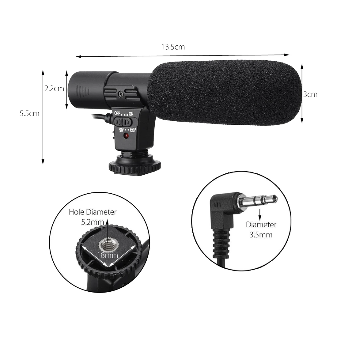 3 5 мм внешний стереомикрофон Mic для цифровой зеркальной камеры Canon Nikon DSLR Камера DV