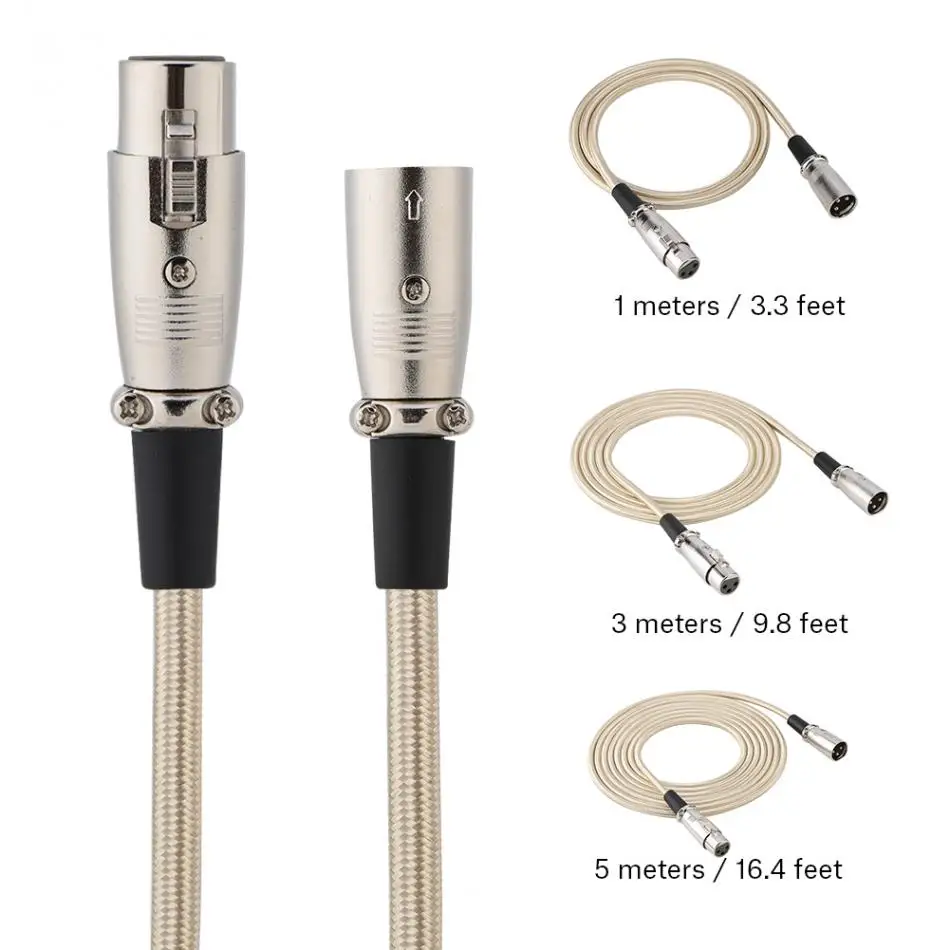 3 Pin XLR папа к Женский микрофон кабель аудио шнур провод микрофона горячая