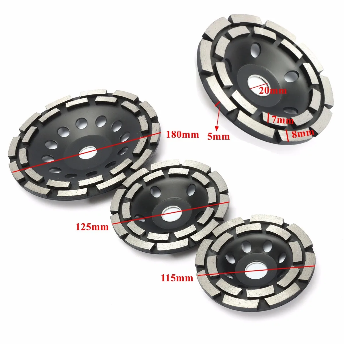 

115/125/180mm Diamond Segment Grinding CUP Wheel Disc Grinder Concrete Stone
