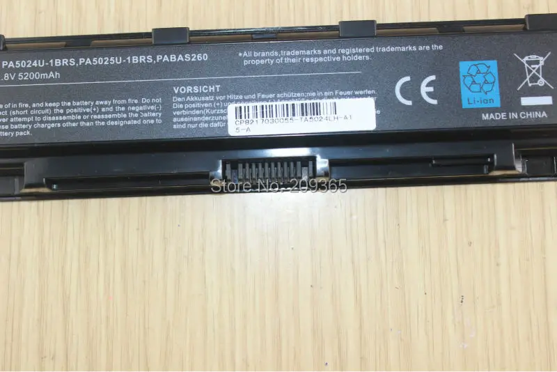 

Laptop battery FOR TOSHIBA Satellite C800 C805 C840 C850 C855 C870 L800 L805 L830 L835 L840 L850 L855 PA5024U-1BRS