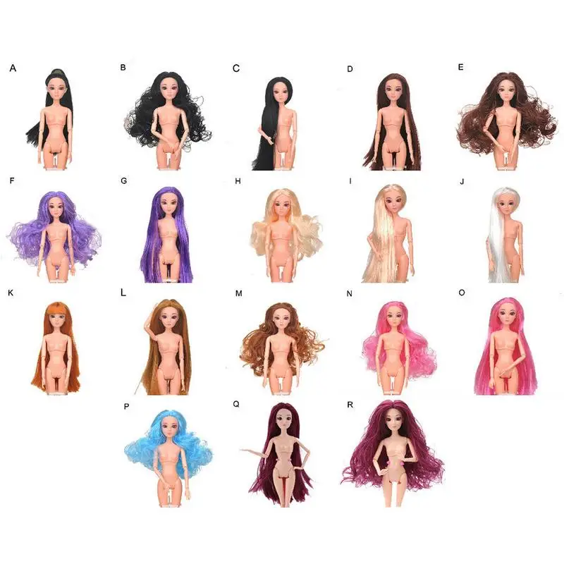 1/6 BJD шарнир Кукла Обнаженная тело 12 подвижные шарнирные DIY 3D голова Акриловые