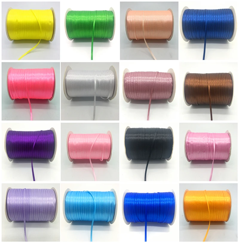 20 ярдов/партия шелковая атласная лента 1/8 дюйма 3 мм|silk satin ribbon|satin ribbonpolyester ribbon |