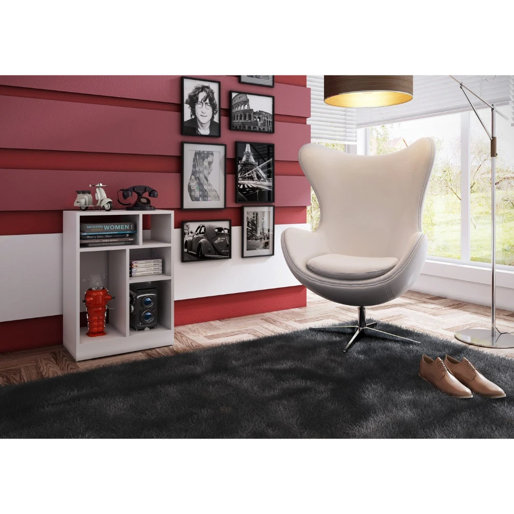 Durable Valenca Bookcase 1.0 with 5- Shelves in White | Мебель