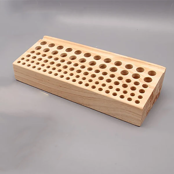 98 отверстий сосновая Деревянная Кожа Гравировка инструмент для печати Хранение
