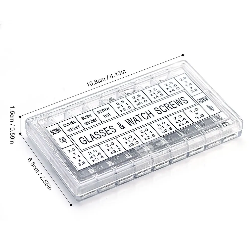 Фото CNIM Hot 1000Pcs Eyeglasses Watch Repair Screw Stainless Steel Replacement Kit Set Tiny Screws Nut Assortment Tool Обустройство CNIM Hot 1000Pcs Eyeglasses Watch Repair Screw Stainless Steel Replacement Kit Set Tiny Screws Nut Assortment Tool Обустройство