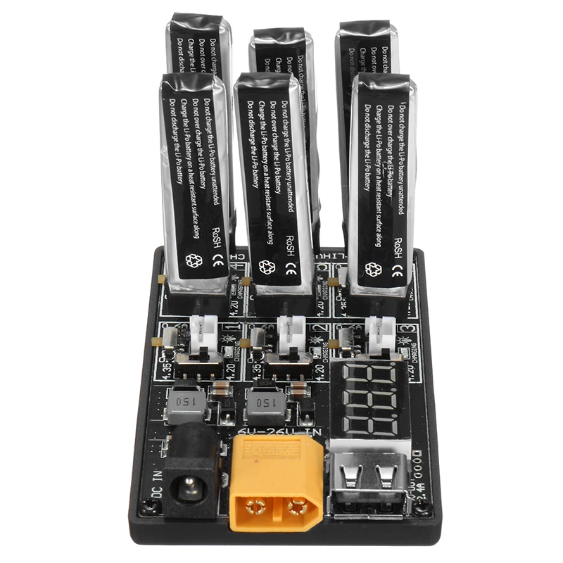 6in1 3.7V/4.2V 4.35V 2S-6S Lipo Battery Charger Charging Board &amp USB Interface for RC Remote Control Toys Spare Parts | Игрушки и