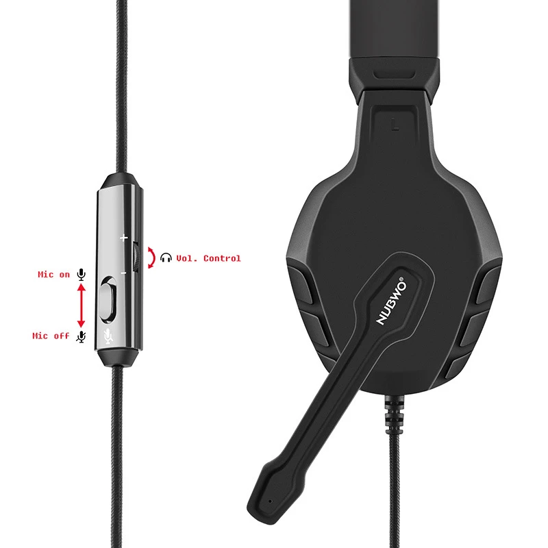 NUBWO U3 3 5 мм PC игровые стереонаушники с микрофоном для компьютера Xbox One геймер