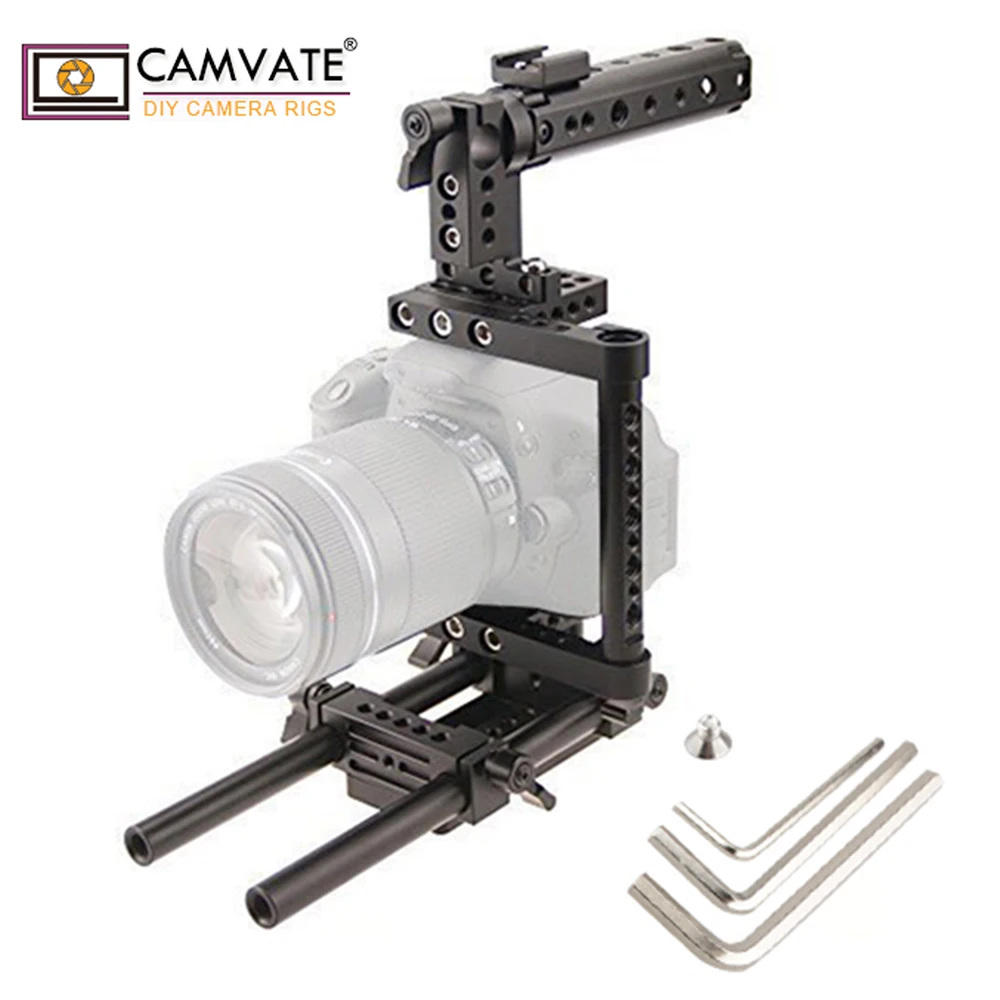 Камера CAMVATE Rig для Canon70D 50D 7D Mark11 5D Mark111 Nikon D7000 D7100 D7200 Sony A99 a58 a7 a711 GH4 GH3 GH2|Аксессуары