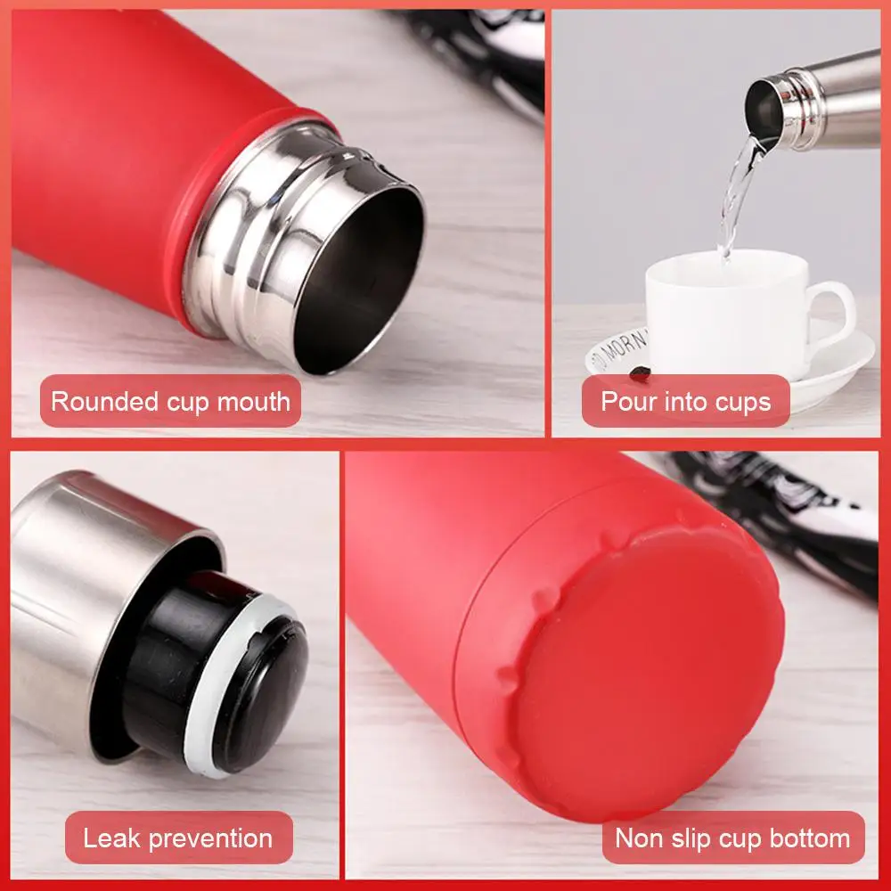 500ml Double Wall Conical Thermos Bottle Portable Stainless Steel Insulated Cup Home Business Office Travel Vacuum Flask | Дом и сад