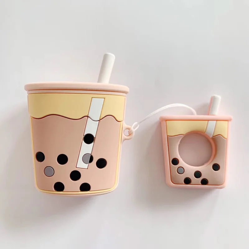 Чехол для AirPods 3D стереоскопический милый защитный чехол молочного чая
