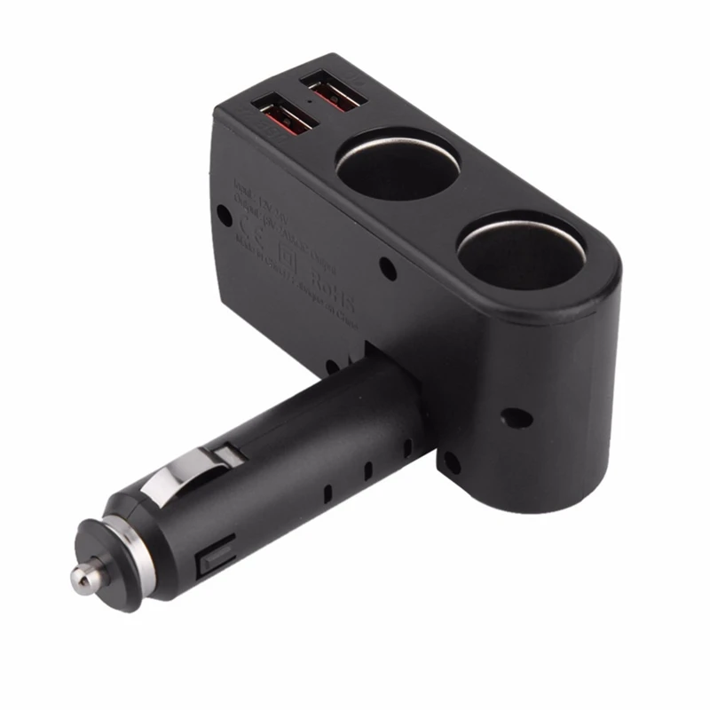 Quelima Qc3.0 двойной Usb Автомобильное зарядное устройство питания Двойные розетки