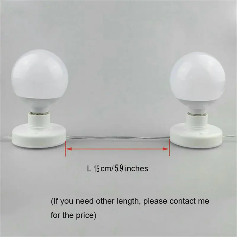 

Easy Install Mirror Led Light 5/10/15/20 Pcs E26 E27 Dressing Room Cosmetic White Make Up Hollywood Mirror Wall Lamp Bulb