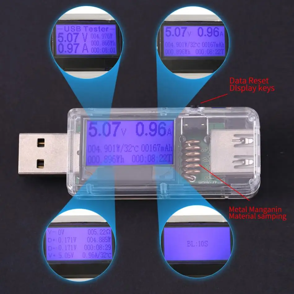 12 в 1 USB Тестер DC Цифровой вольтметр Amperimetro Ток Напряжение метр Amp вольтметр зарядное устройство индикатор