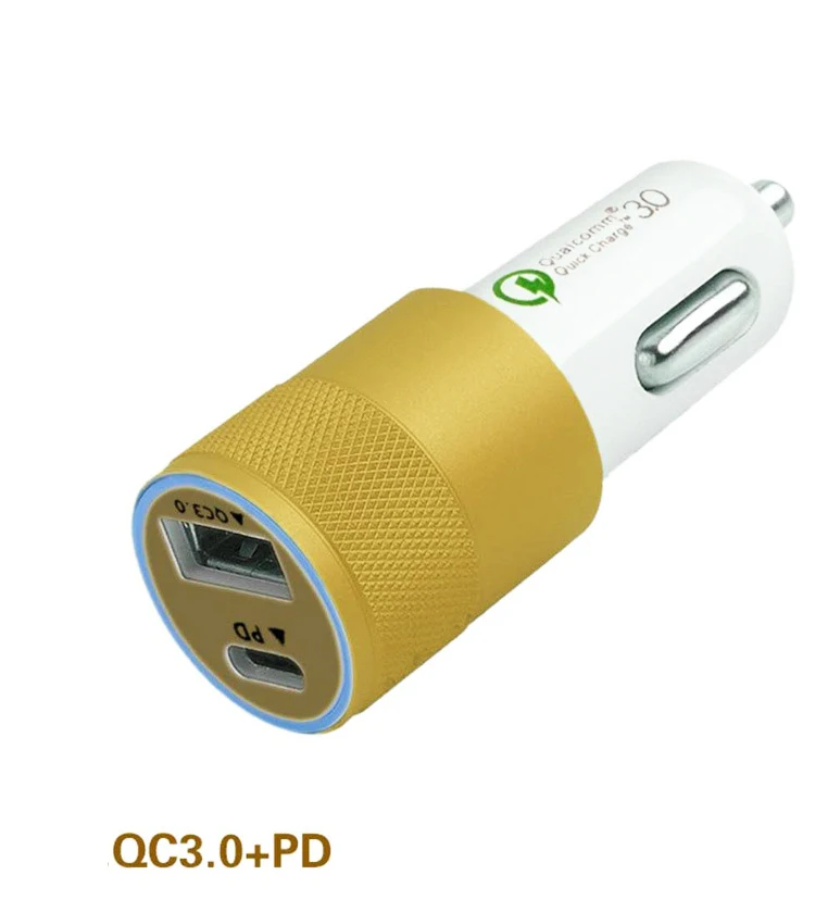 100 шт. новый стиль USB Автомобильное зарядное устройство Тип C PD QC3.0 автомобильное